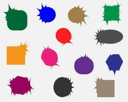 Free Colorful Shapes Vector Art, Colorful vector shapes set