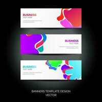 modern design website banner template with abstract colorful background. vector