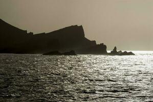 Sunset over Antarctica sea photo