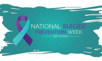 National suicide prevention month observed each year during September banner, Holiday, poster, card and background design.Vector illustration white and blue color background. vector