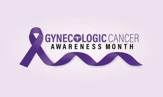 Vector illustration on the theme of Gynecologic Cancer awareness month banner, Holiday, poster, card and background design.