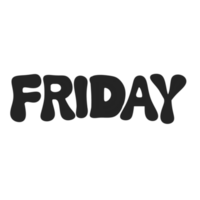 FRIDAY text banner decoration png