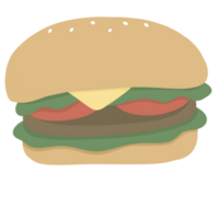 veloce cibo Rifiuto cibo hamburger carino cartone animato png