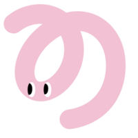 pink spiral y2k abstract doodle png