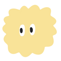 Yellow Circle cloud fluffy cute Pastel Shape minimal png