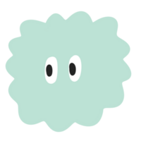 Green Circle cloud fluffy cute Pastel Shape minimal png