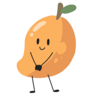 mangue Frais mignonne fruit dessin animé illustration png