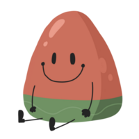 Wassermelone frisch süß Obst Karikatur Illustration png