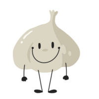 garlic  Vegetable cute happy smile cartoon character png