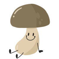mushroom Vegetable cute happy smile cartoon character png