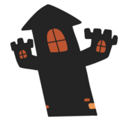 Castle halloween cute cartoon decoration png