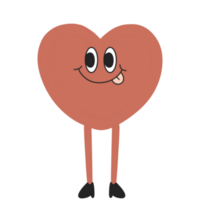 Groovy cuore carino cartone animato San Valentino png