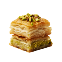 pistasch baklava isolerat på transparent bakgrund, png