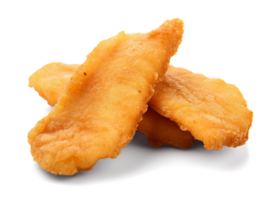 Fried fish fillets Isolated on transparent background, png