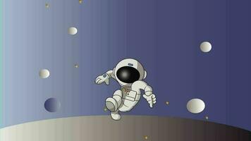 animado cenas do a astronauta video