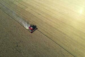 Wheat harvest in the Argentine countryside, La Pampa province, Patagonia, Argentina. photo