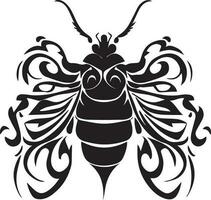 Honey bee vector silhouette