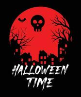 halloween time t-shirt vector