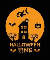 halloween time t shirt print template vector