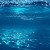 abstract blue water background with some smooth lines in it. AI Generated photo