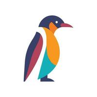 pingüino aves logo ilustración vector diseño