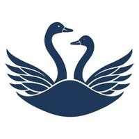 Swan Logo Illustration Vector Design