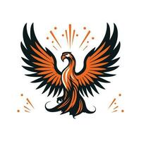 Phoenix Logo Illustration Vector Design Template