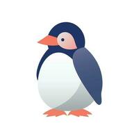 pingüino aves logo ilustración vector diseño