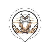 Owl bird Logo Illustration Vector Design