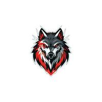 lobo logo ilustración vector diseño modelo