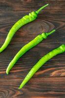 Green chili peppers photo