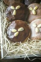 Gingerbread cookies on the tray photo