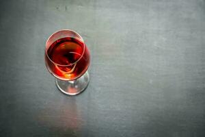 Glass of rose wine photo