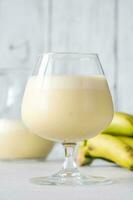 Banana ice cream milkshake photo