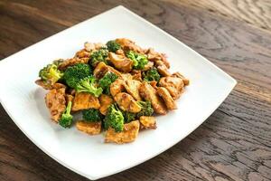 Chicken with broccoli photo