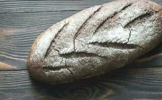 Rye bread loaf photo