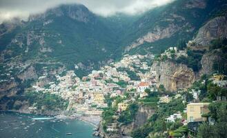 positano pueblo paisaje foto