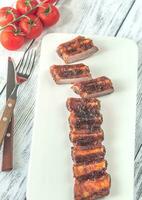 Grilled pork ribs photo