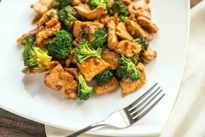 Chicken with broccoli photo