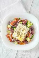 Bowl of Greek salad photo