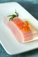 Red fish in aspic photo