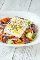 Bowl of Greek salad photo