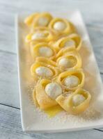 Lumaconi pasta stuffed with bocconcini photo