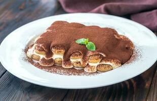 Portion of tiramisu photo