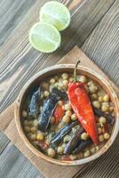 Eggplant and chickpea curry photo