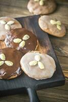 pan de jengibre galletas de cerca foto