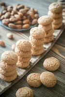 Amaretti cookies closeup photo