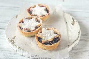 Mince pies  - traditional Christmas pastry photo