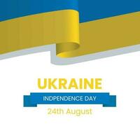 Ukraine banner for national day with abstract modern design. 24th Of August Independence Day. vector