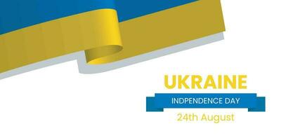 Ukraine banner for national day with abstract modern design. 24th Of August Independence Day. vector